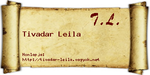 Tivadar Leila névjegykártya